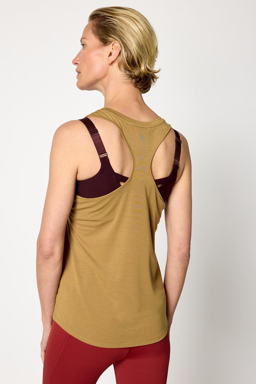 Dynamic Racerback Tank Top - Dull Gold