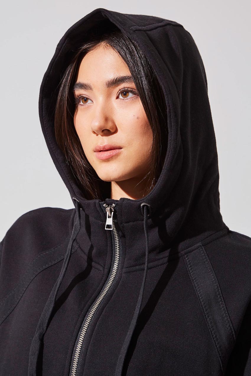 Ease Organic Cotton Zip-Up Hoodie - Dark Jade