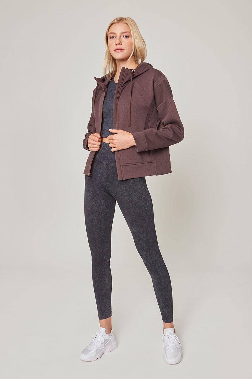 Ease Organic Cotton Zip-Up Hoodie - Dark Jade