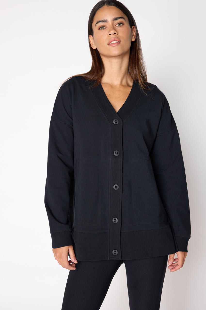 Unwind Button Front Relaxed Cardigan