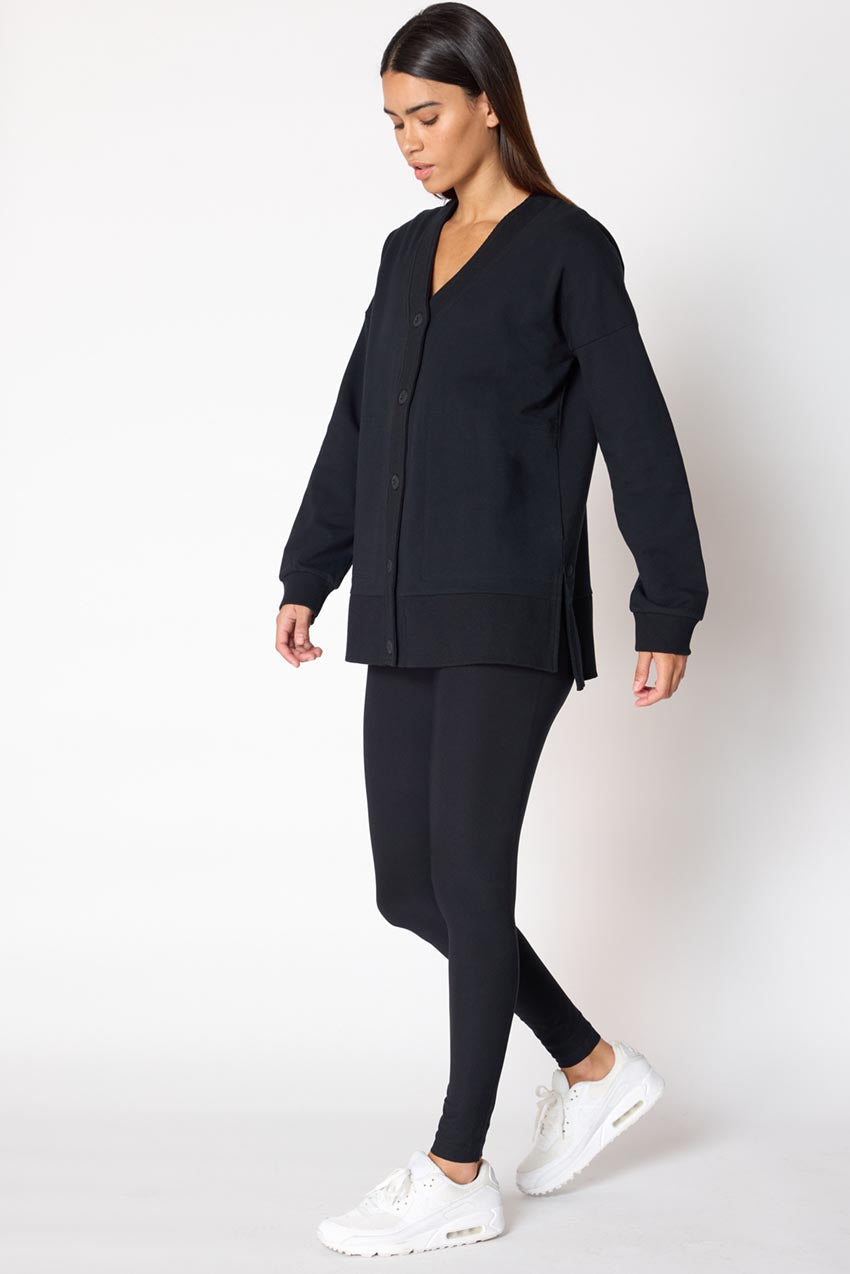 Unwind Button Front Relaxed Cardigan