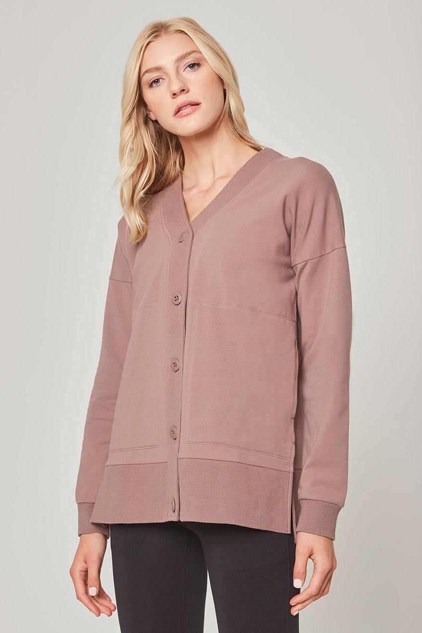 Unwind Button Front Relaxed Cardigan