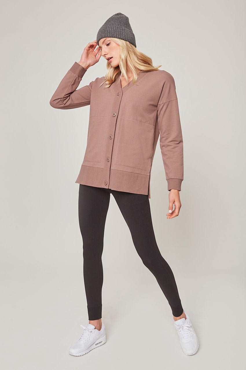 Unwind Button Front Relaxed Cardigan