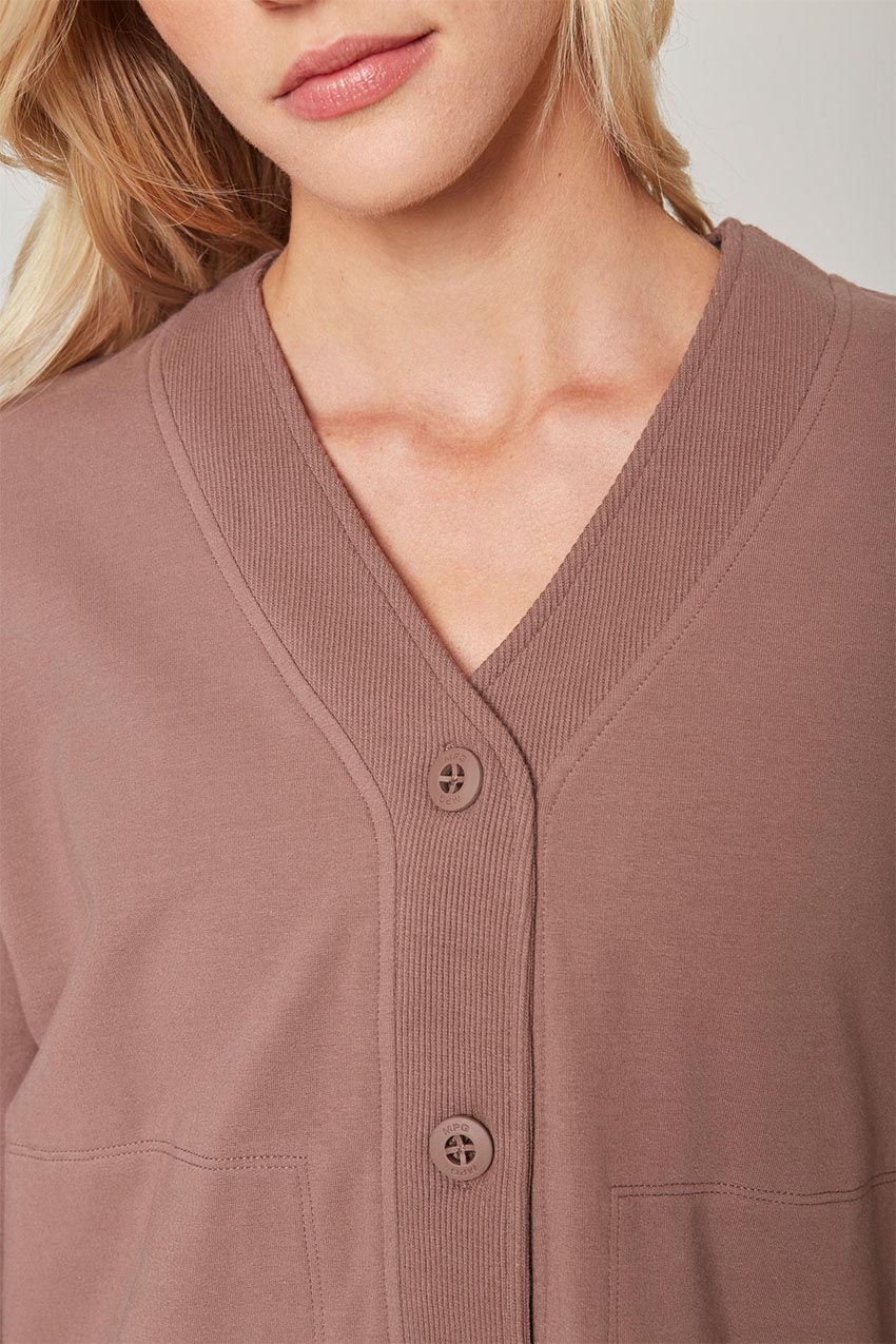 Unwind Button Front Relaxed Cardigan