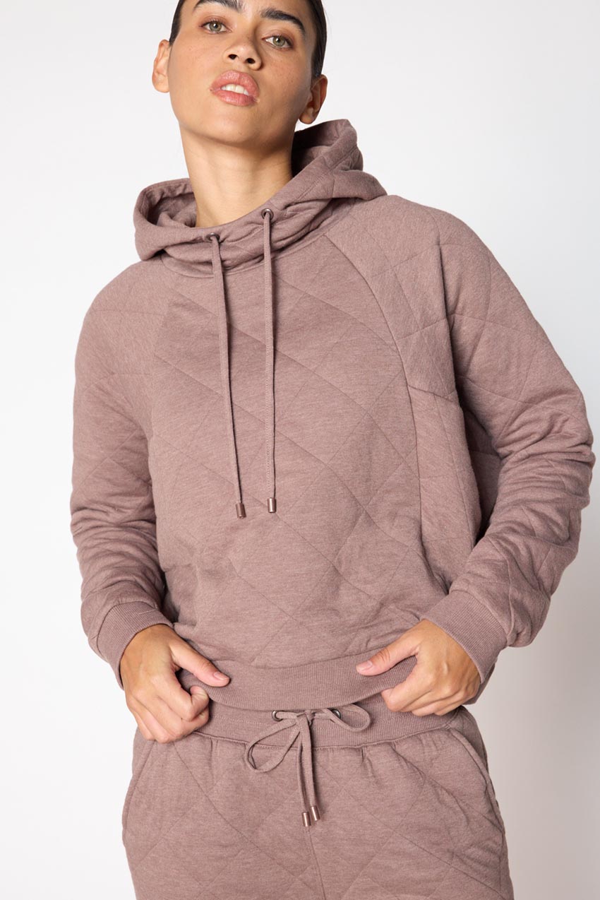 Aspire Cropped Relaxed Quilted Hoodie