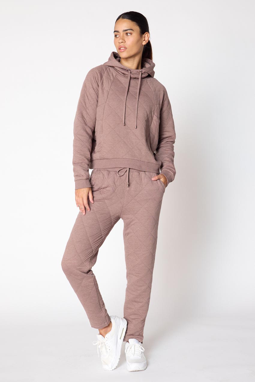Aspire Cropped Relaxed Quilted Hoodie