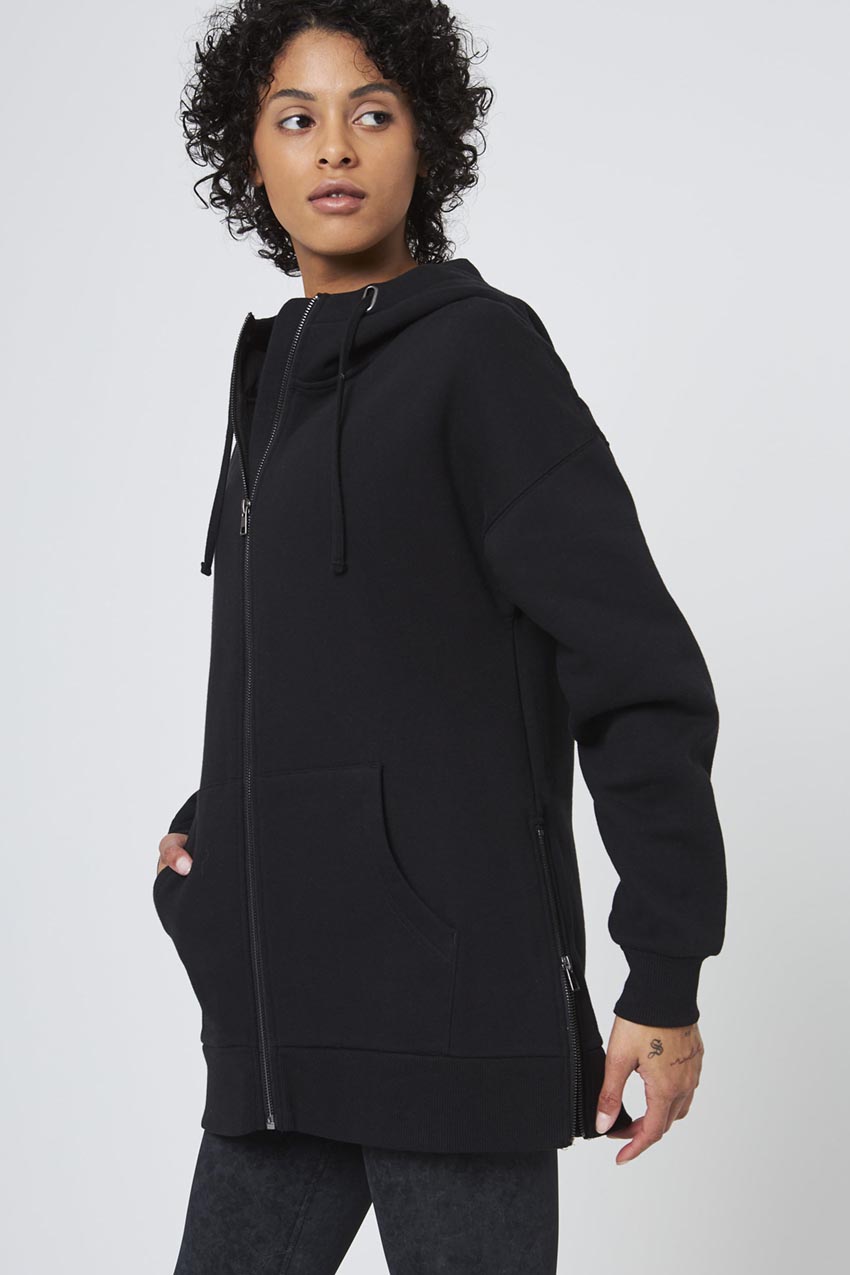 Ease Organic Cotton Oversized Zip-Up Hoodie
