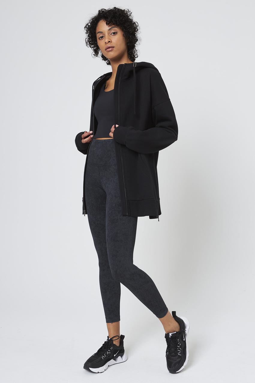 Ease Organic Cotton Oversized Zip-Up Hoodie