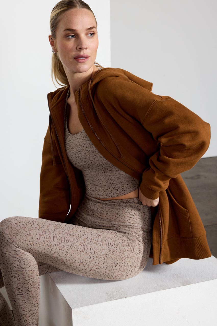 Ease Organic Cotton Oversized Zip-Up Hoodie