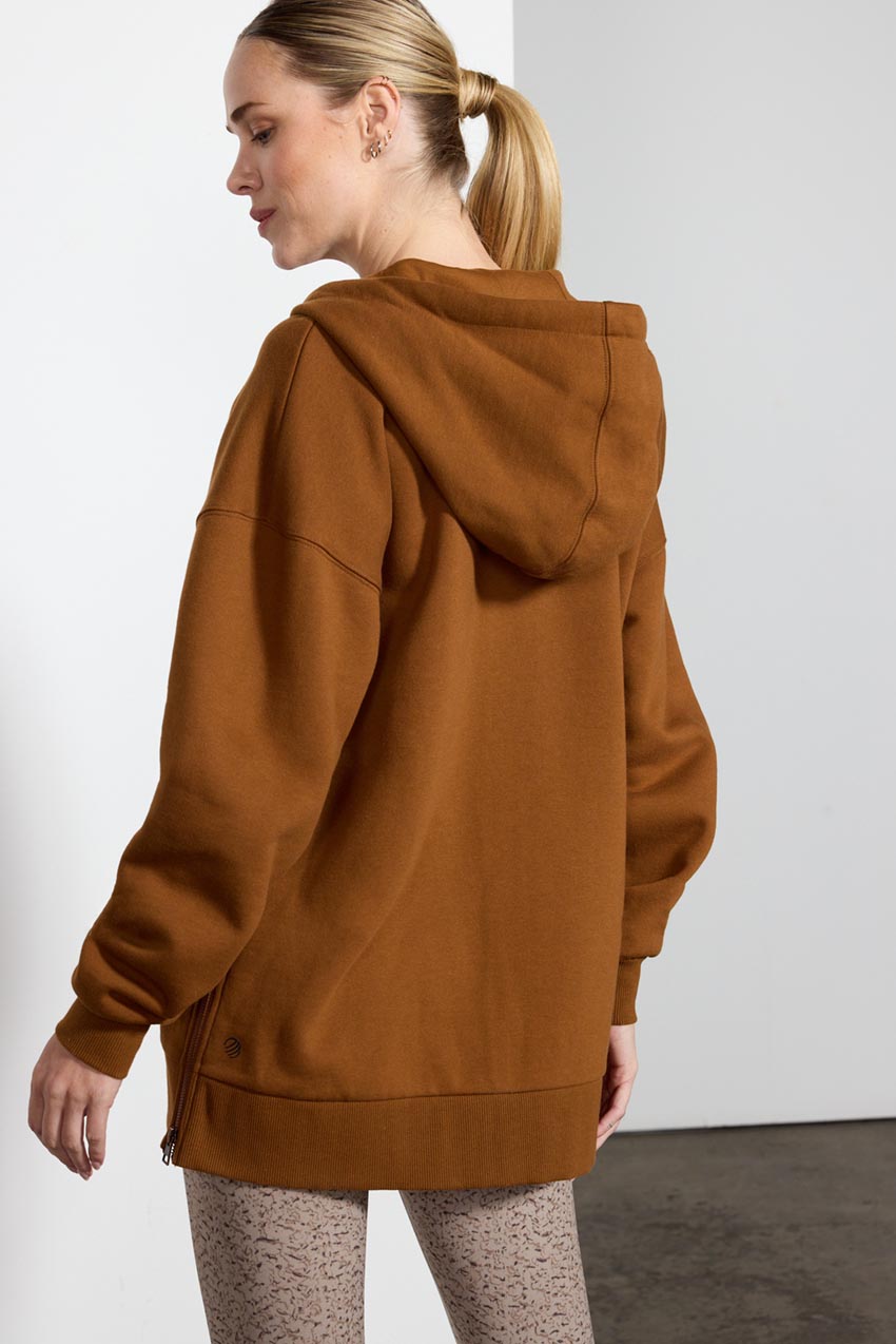 Ease Organic Cotton Oversized Zip-Up Hoodie