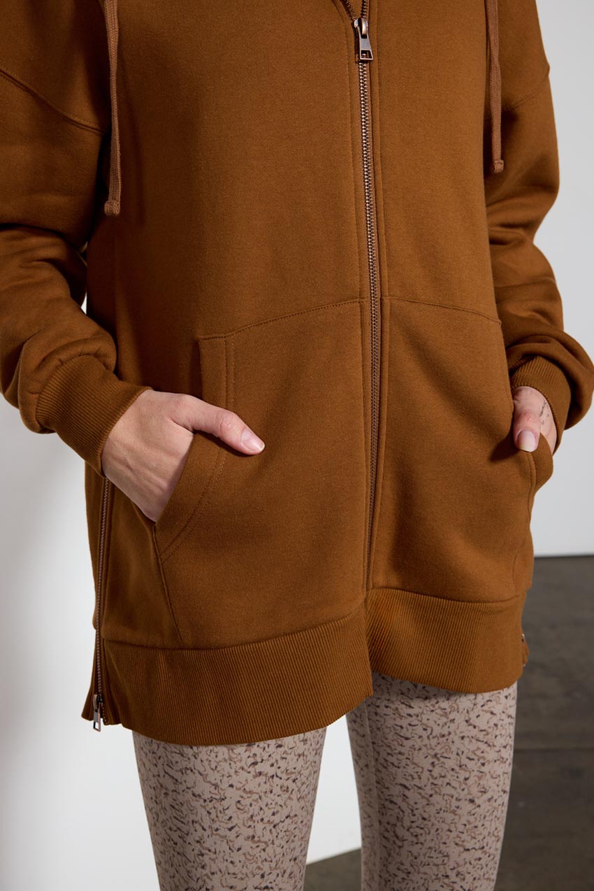 Ease Organic Cotton Oversized Zip-Up Hoodie