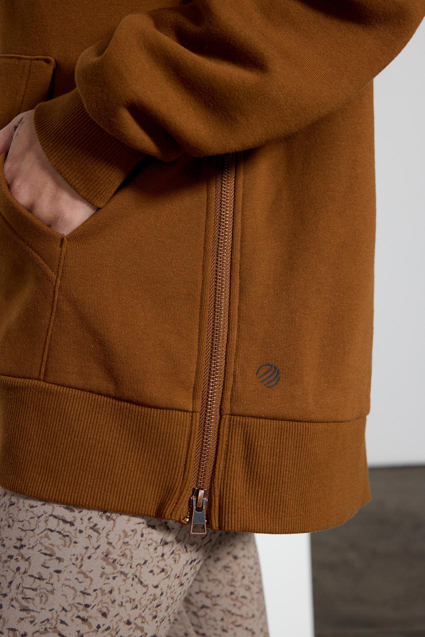 Ease Organic Cotton Oversized Zip-Up Hoodie