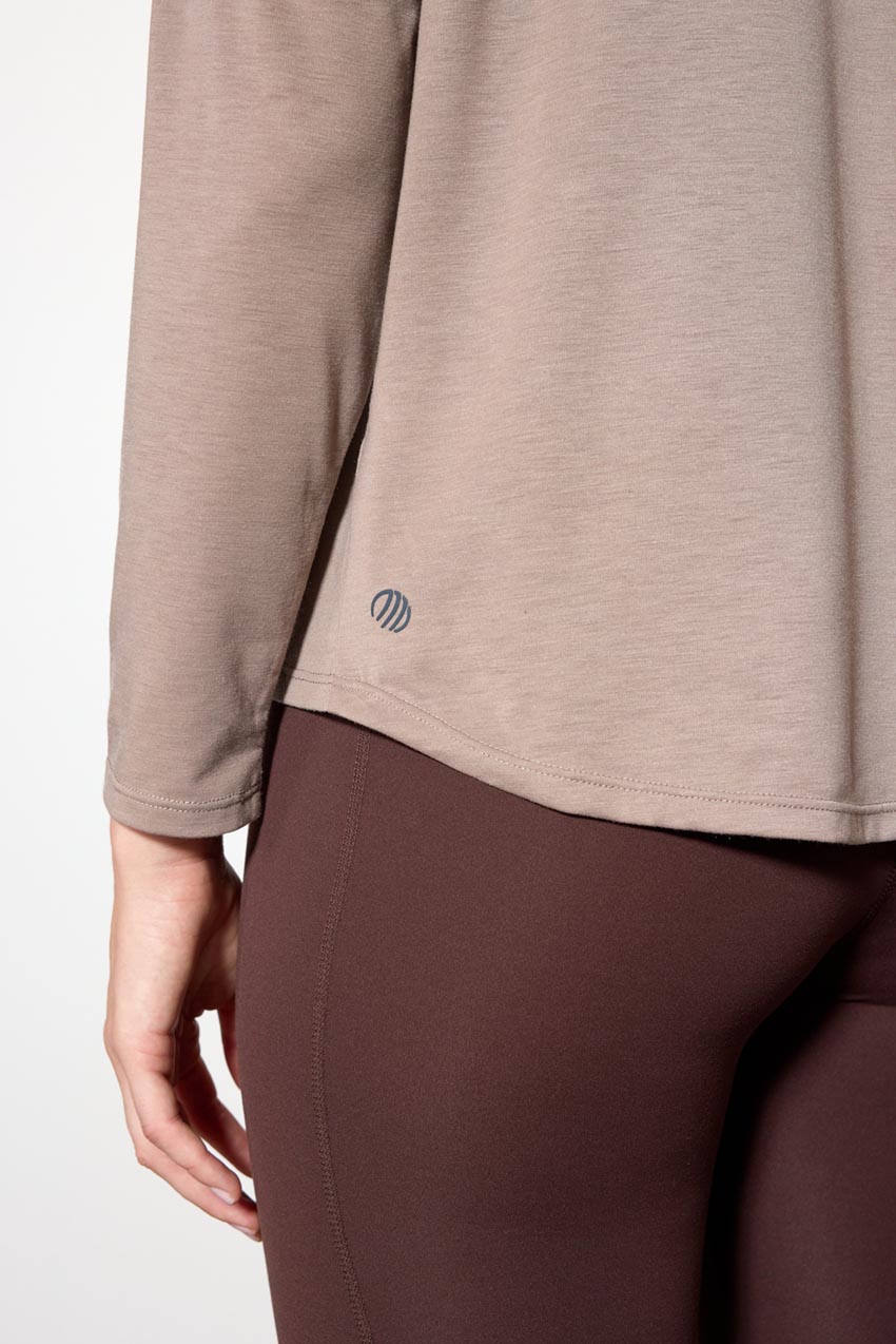 Dynamic V-Neck Relaxed Long Sleeve Shirt