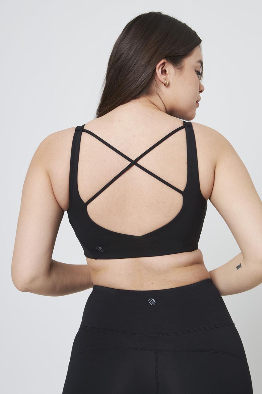 Vital Recycled Nylon Cross Strap Light Support Sports Bra