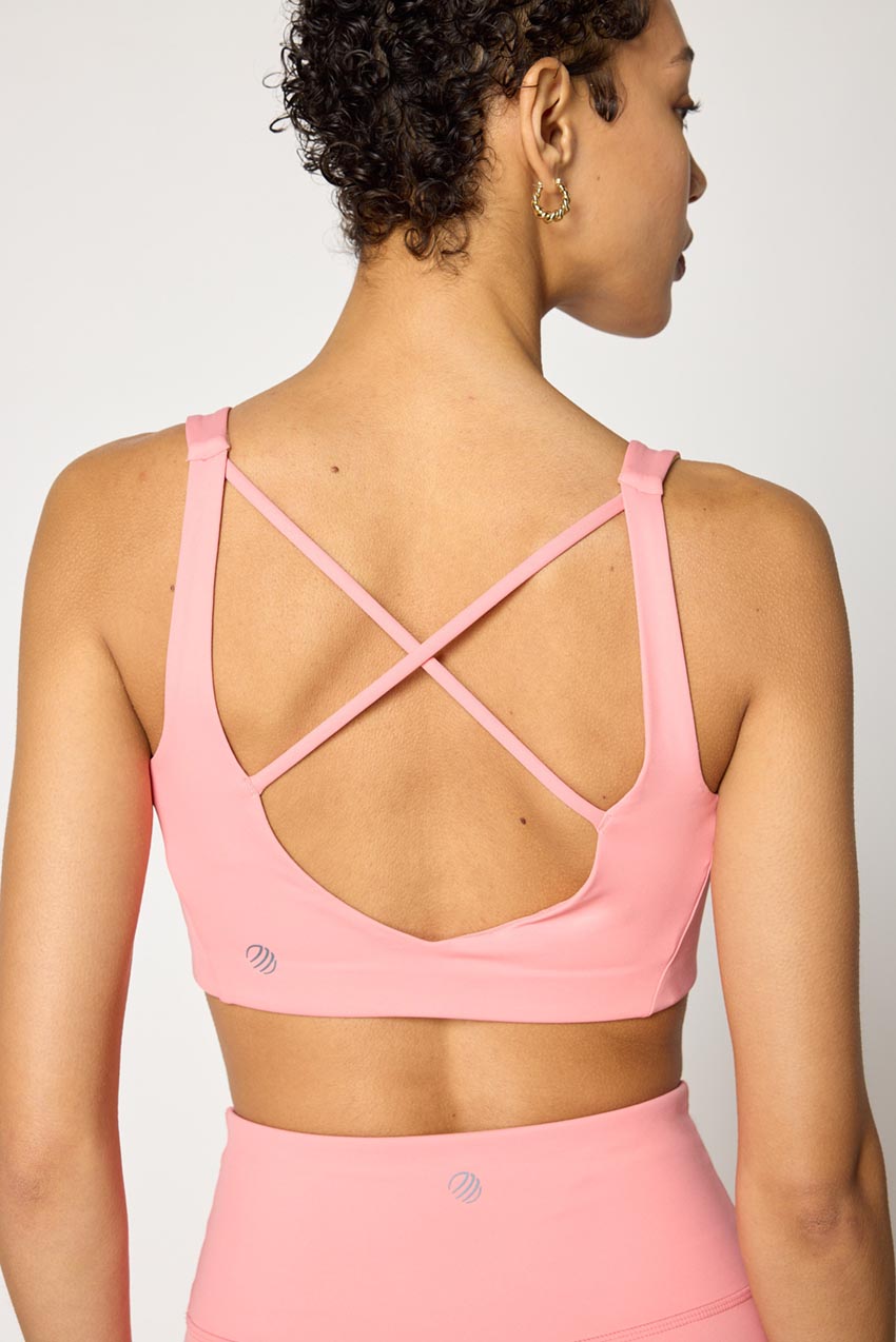 Vital Recycled Nylon Cross Strap Light Support Sports Bra