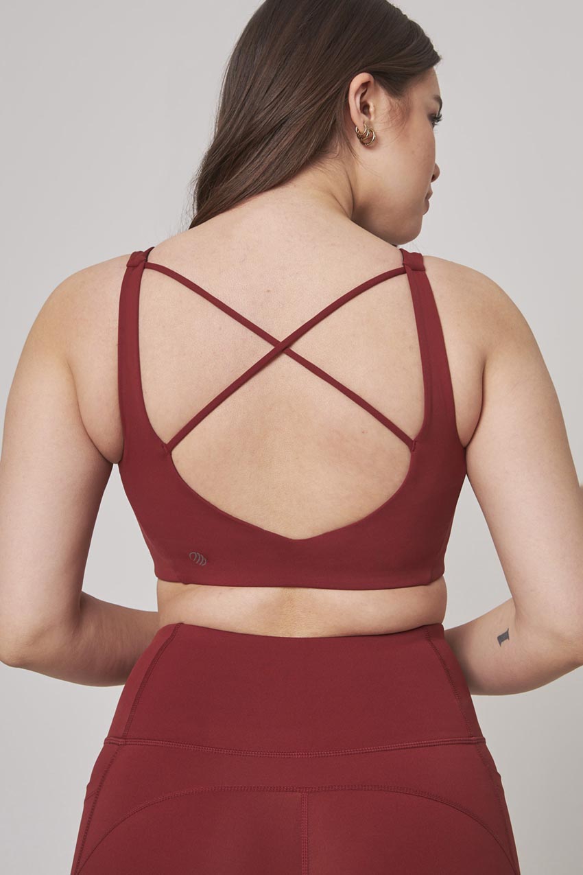 Vital Recycled Nylon Cross Strap Light Support Sports Bra