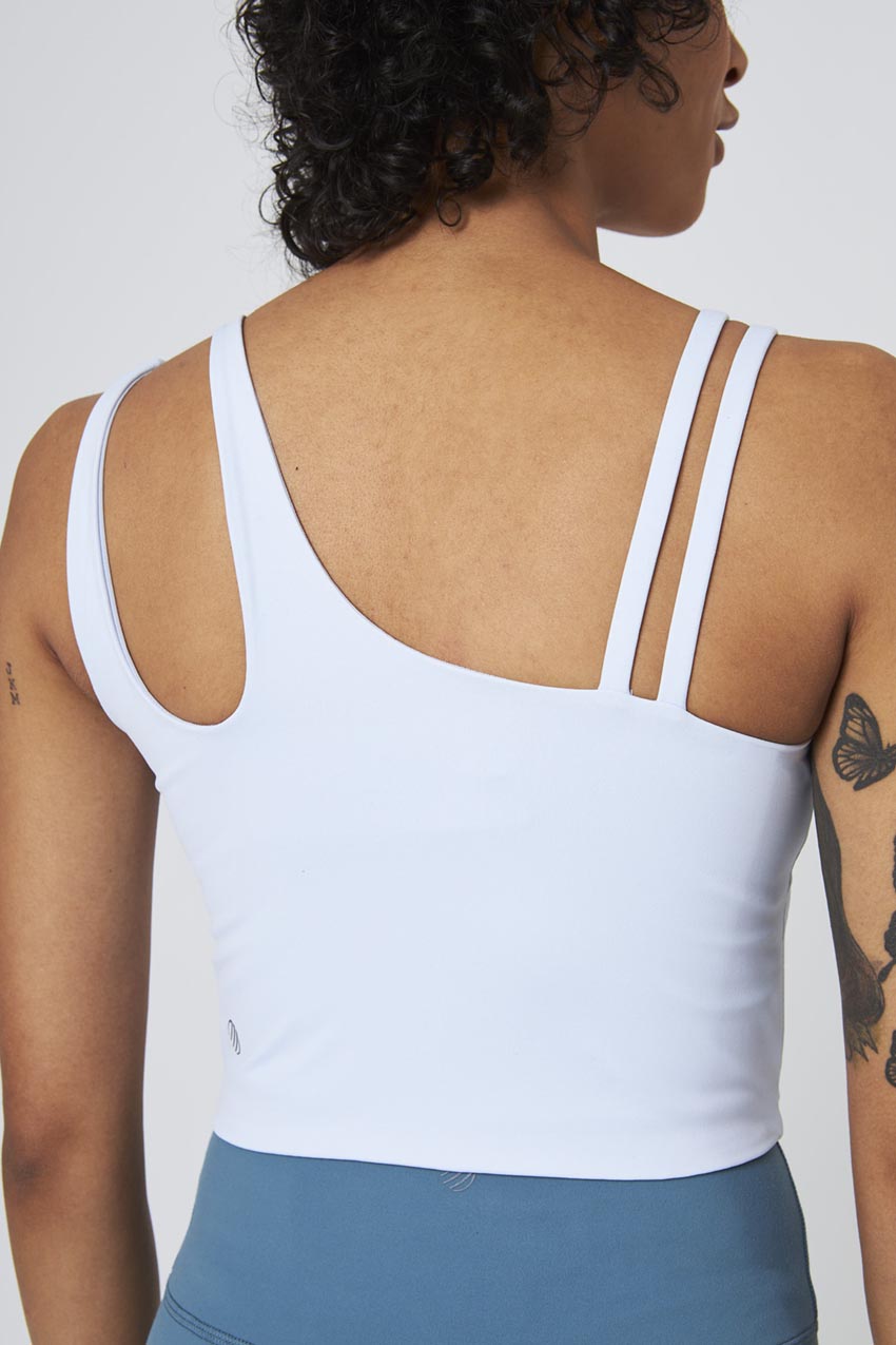 Vital Asymmetric Longline Sports Bra - Chambray