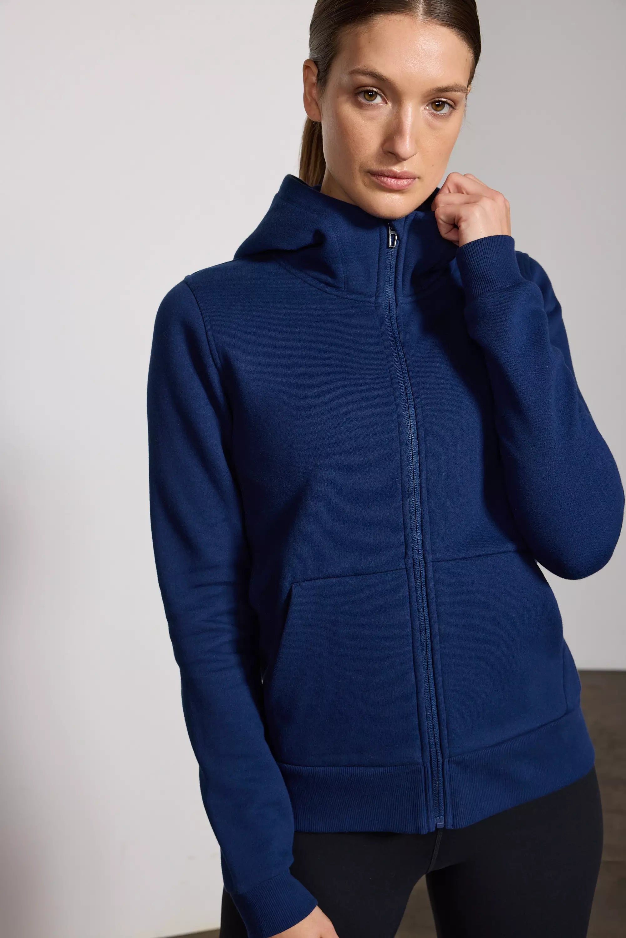 Luxefleece Zip-Up Hoodie - Navy