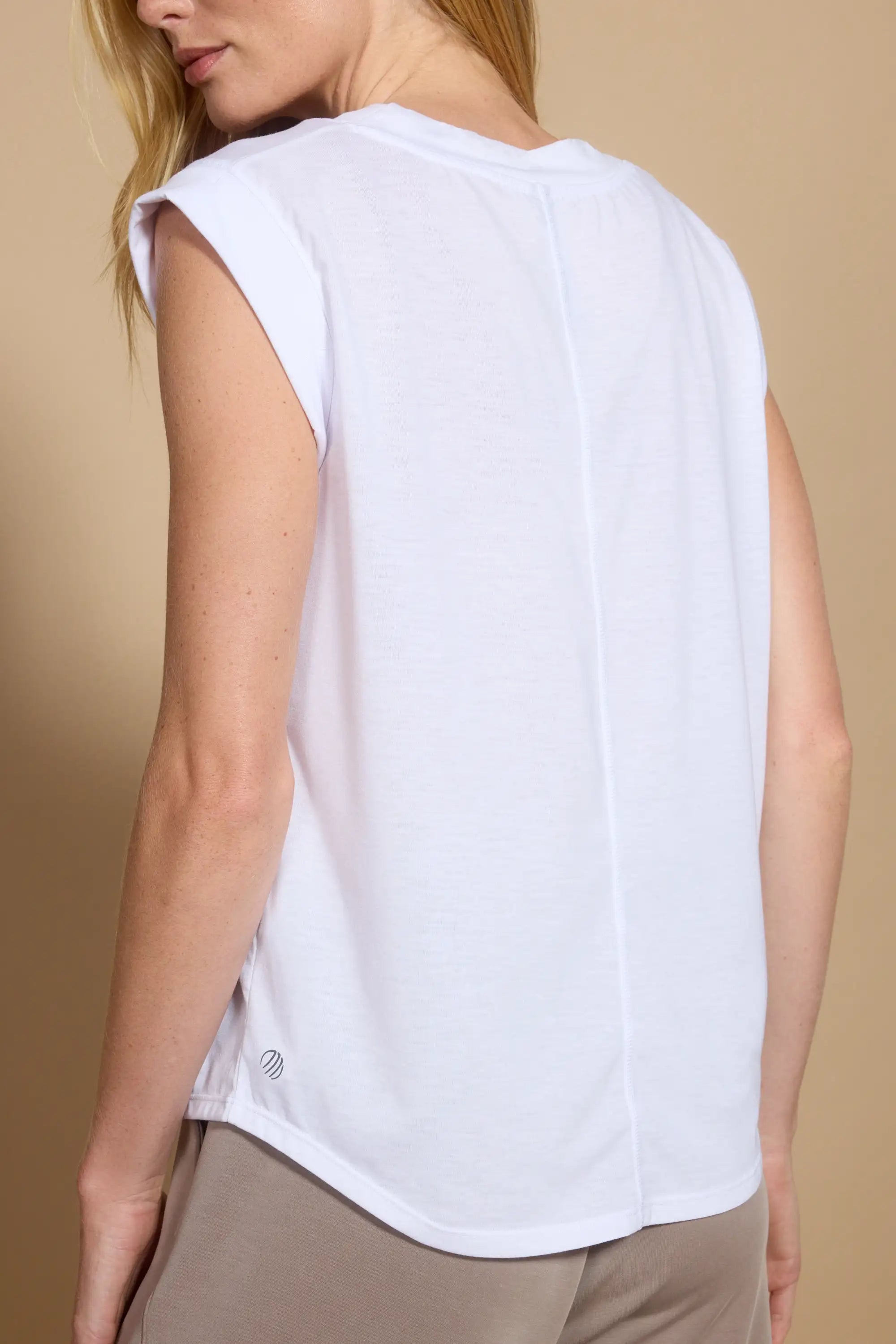 Performance Knit V-Neck Tee - White
