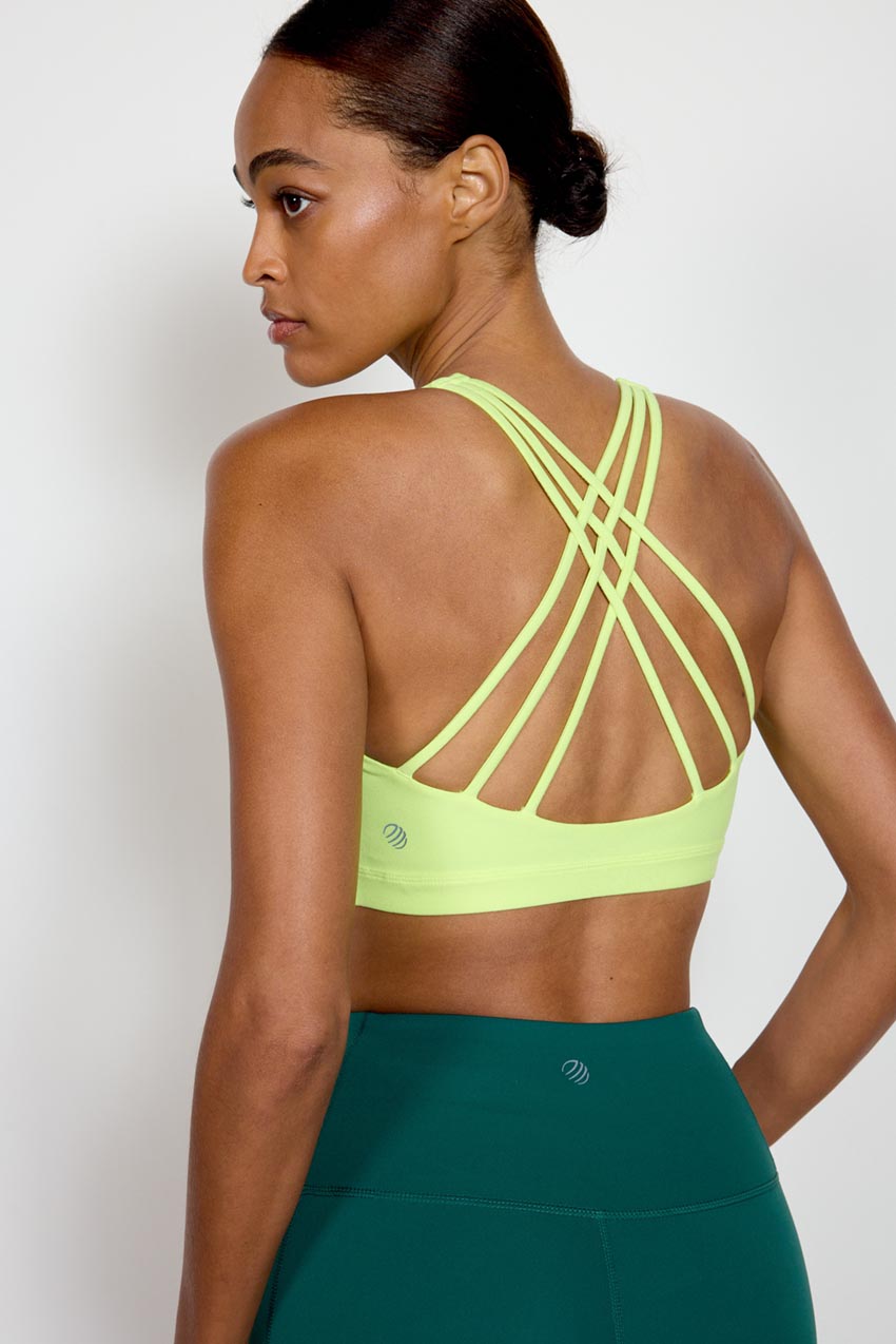 Explore Multi-Strap Light Support Sports Bra Peached