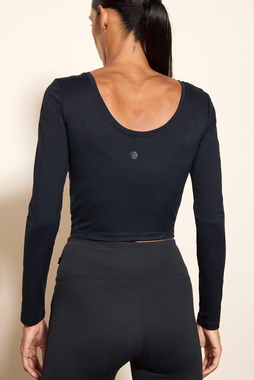 Imagine Scoop Neck Long Sleeve Top