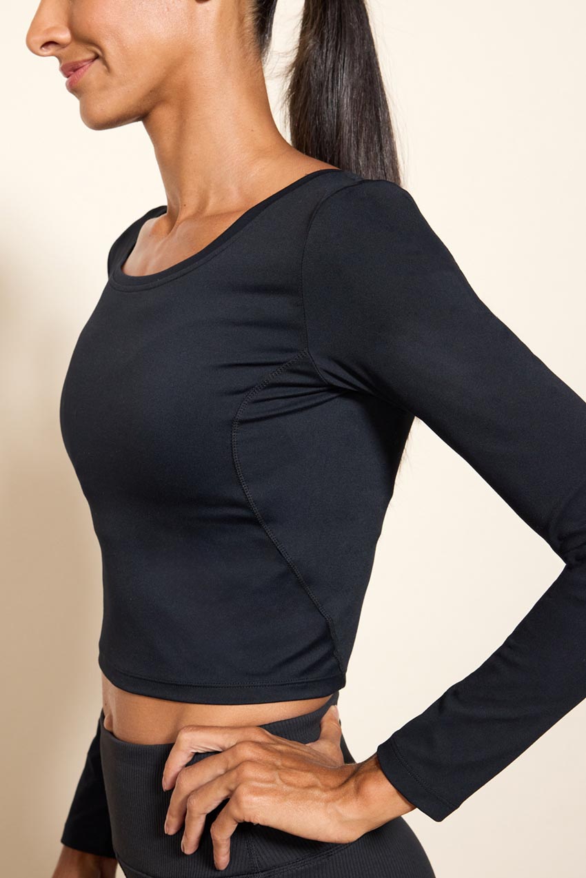 Imagine Scoop Neck Long Sleeve Top