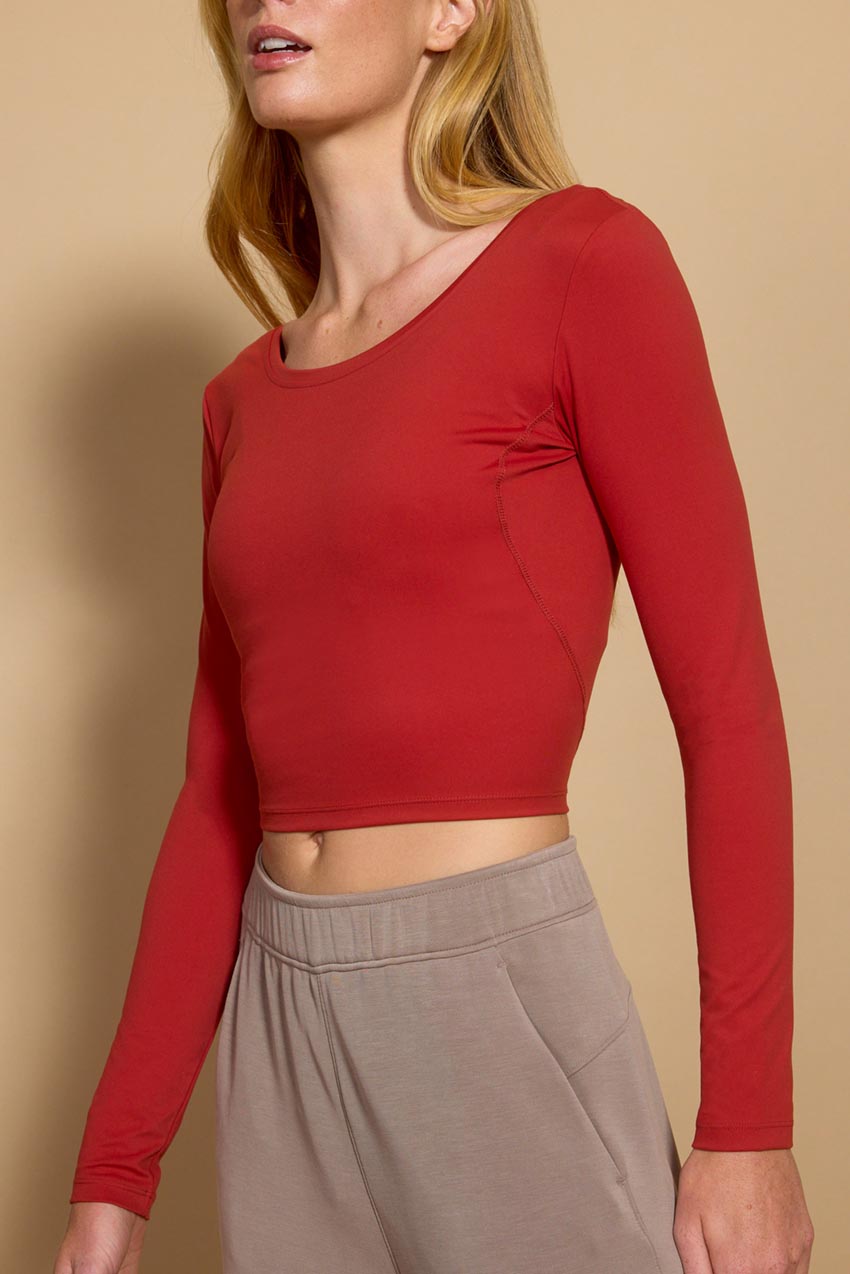 Imagine Scoop Neck Long Sleeve Top