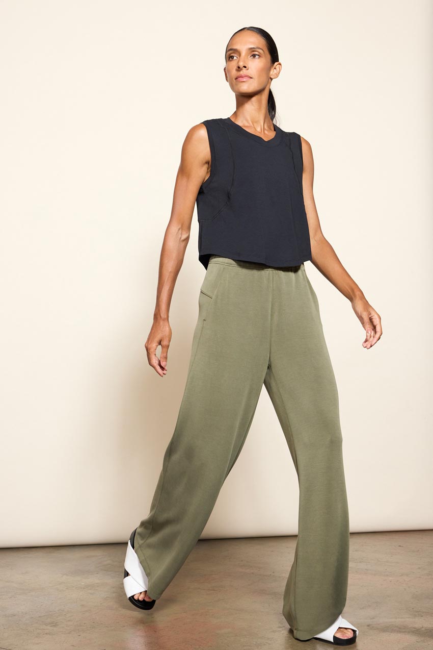 Pima Cotton Shaped Hem Tank Top