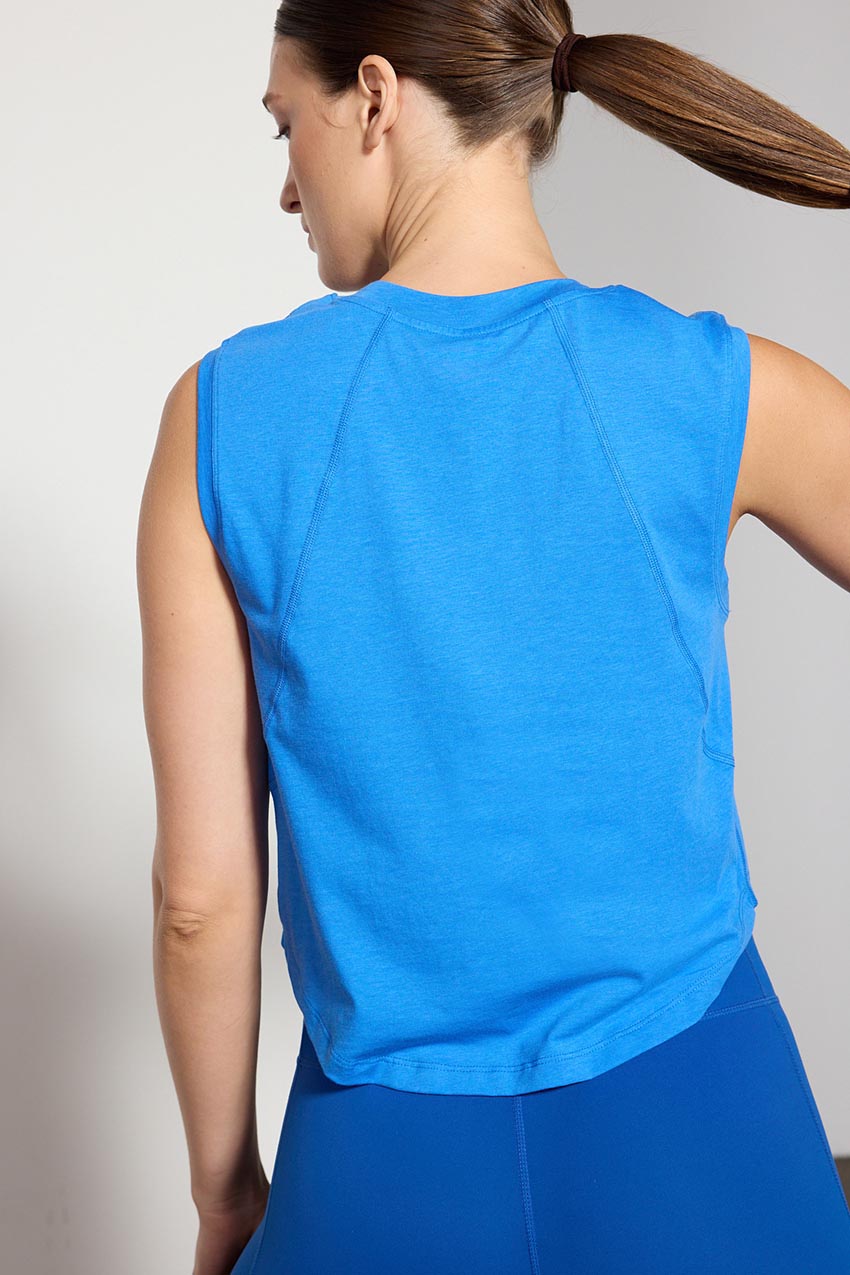 Pima Cotton Shaped Hem Tank Top