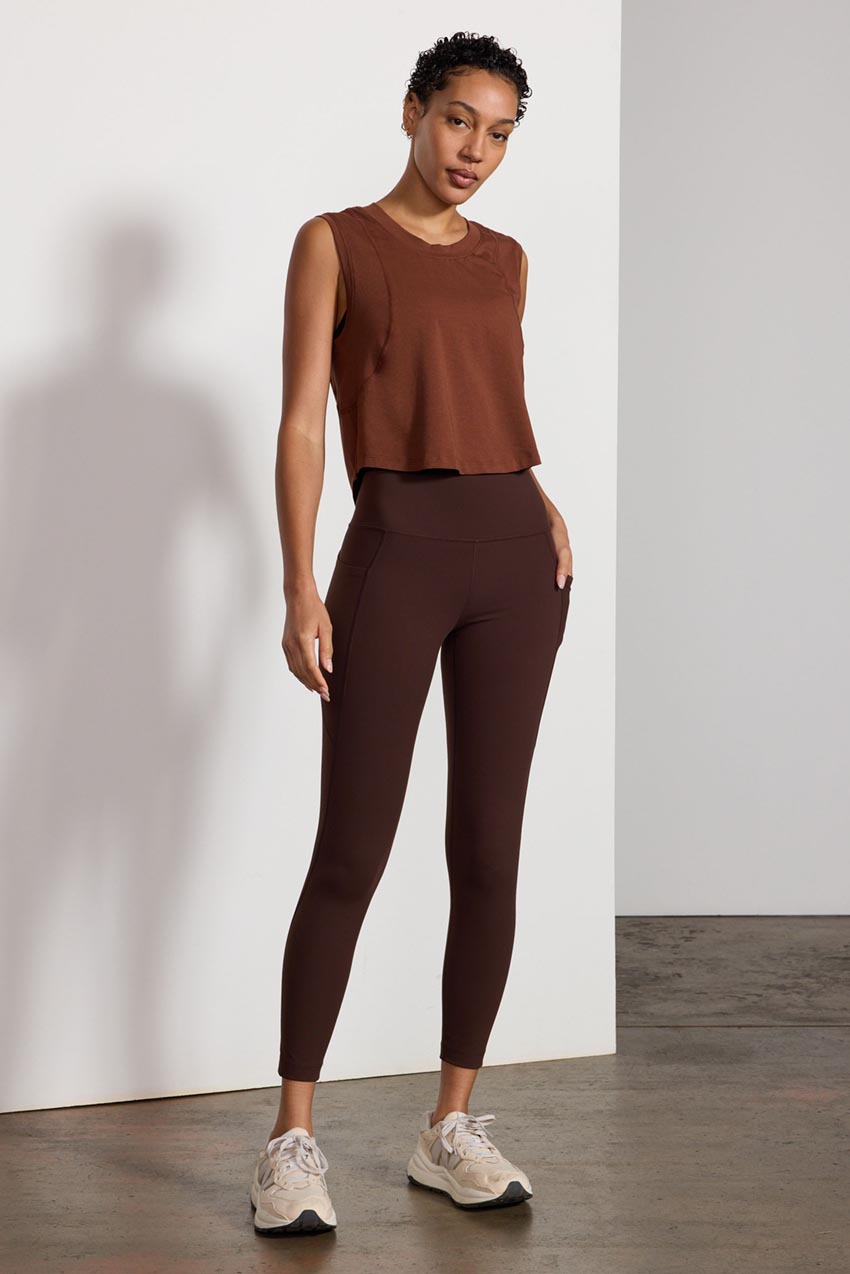 Pima Cotton Shaped Hem Tank Top