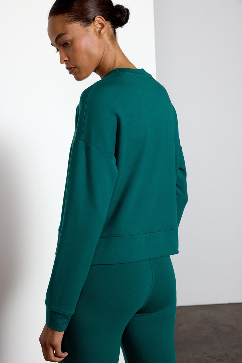 Serenity TENCEL™ Modal Cropped Crew Neck - Botanical Garden