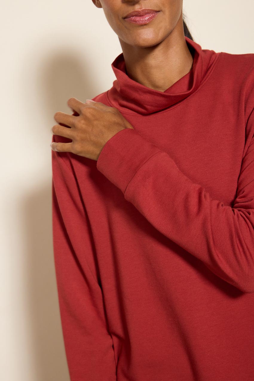 Serene Recycled Polyester TENCEL™ Modal Funnel Neck Pullover