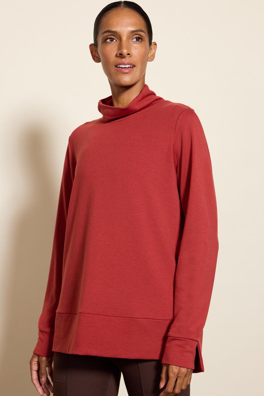 Serene Recycled Polyester TENCEL™ Modal Funnel Neck Pullover