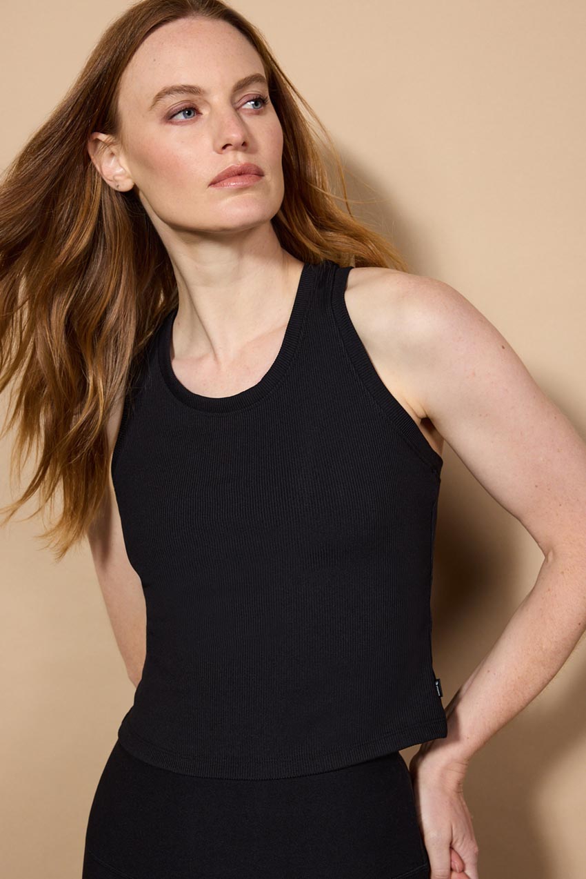 Poise Ribbed Crop Tank Top