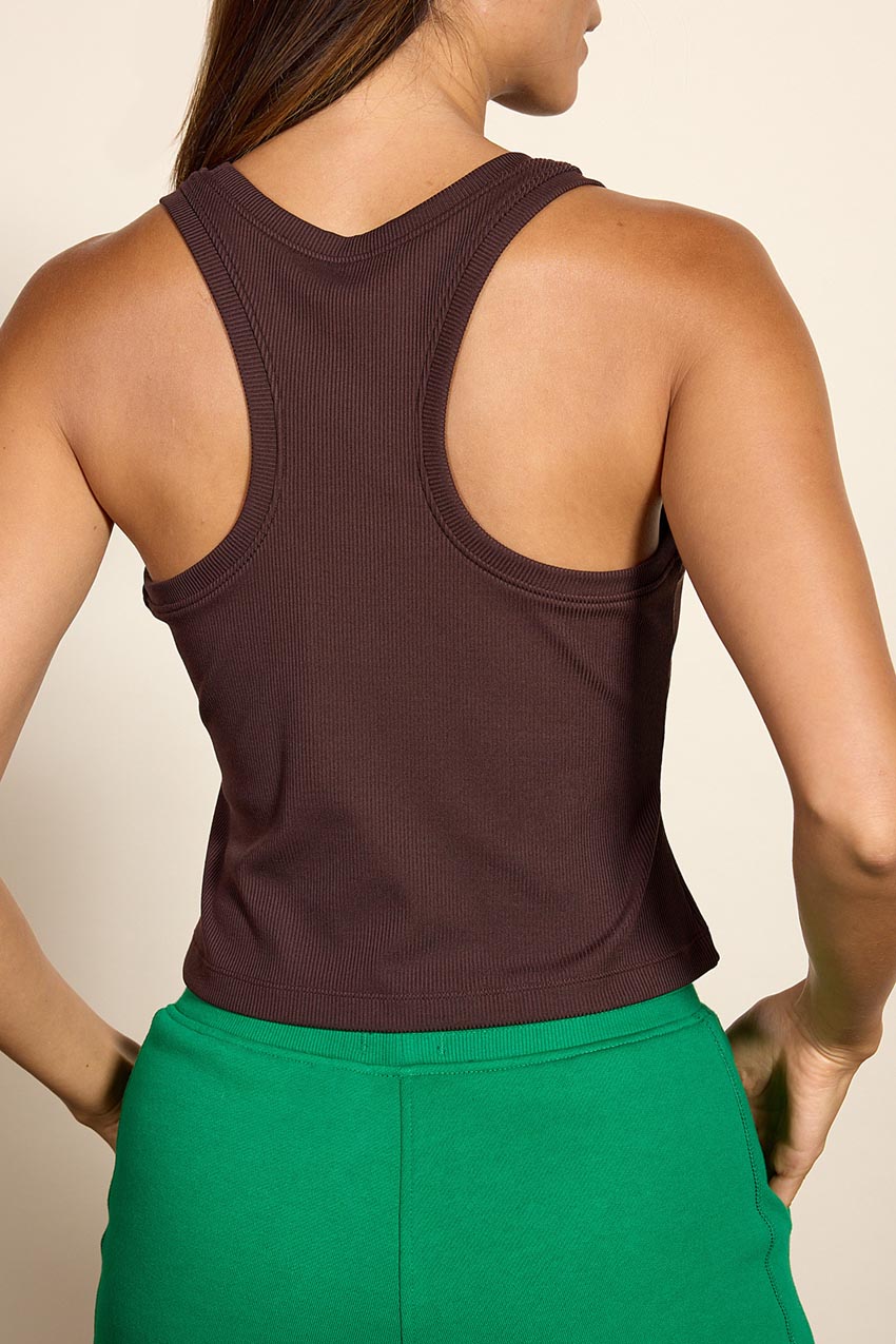 Poise Ribbed Crop Tank Top