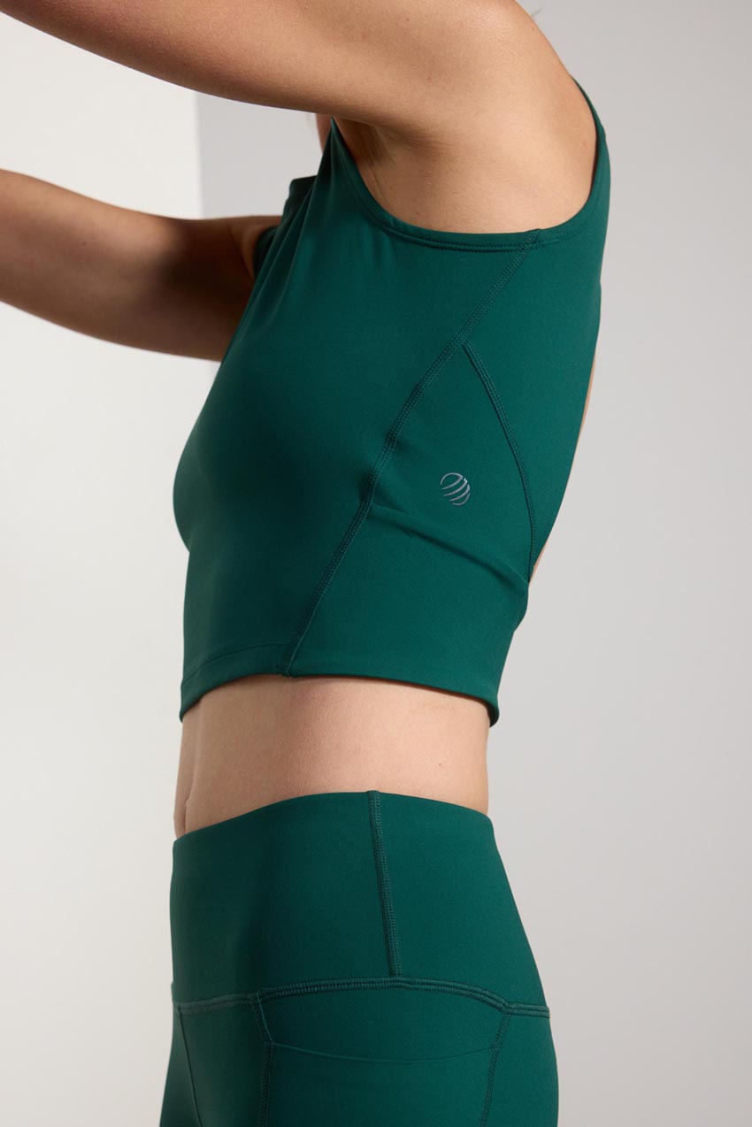 Vital Cropped Open Back Tank Top