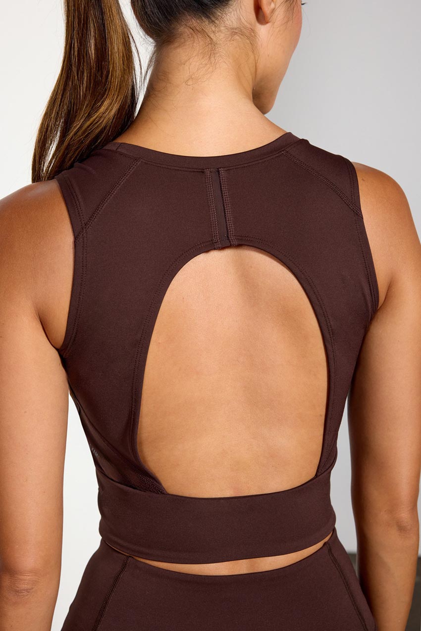 Vital Cropped Open Back Tank Top