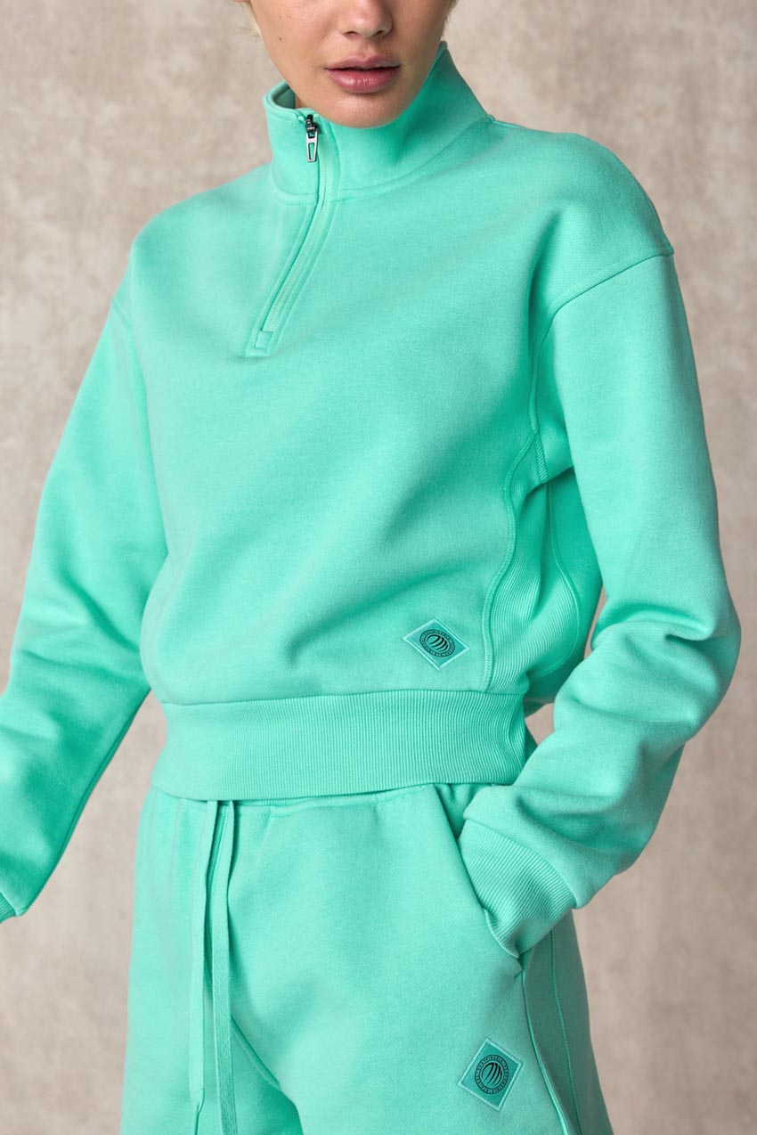 The Comfort Women’s 1/4 Zip Cropped Sweatshirt