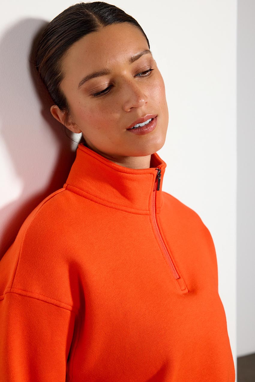 The Comfort Women’s 1/4 Zip Cropped Sweatshirt