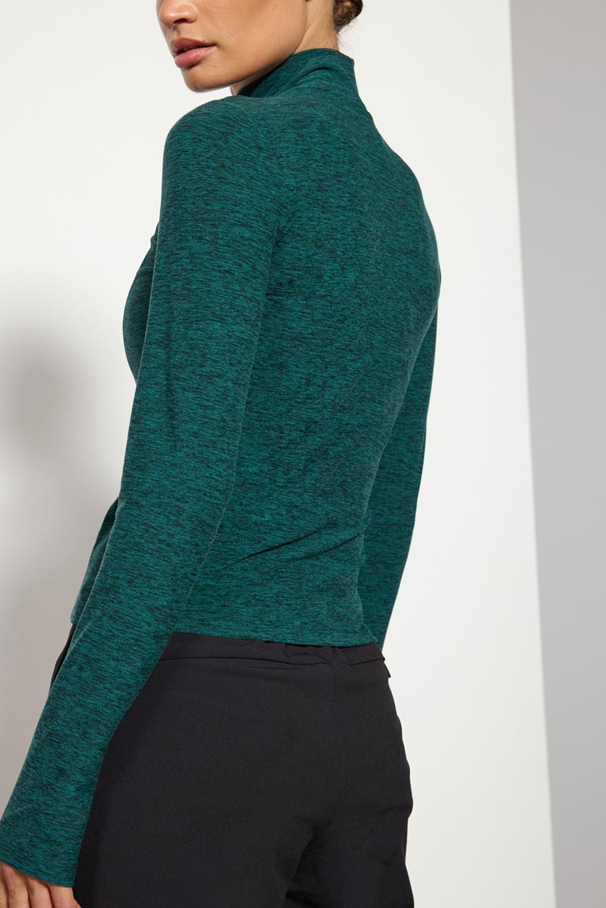 Explore High Mock Neck Long Sleeve Fitted Top