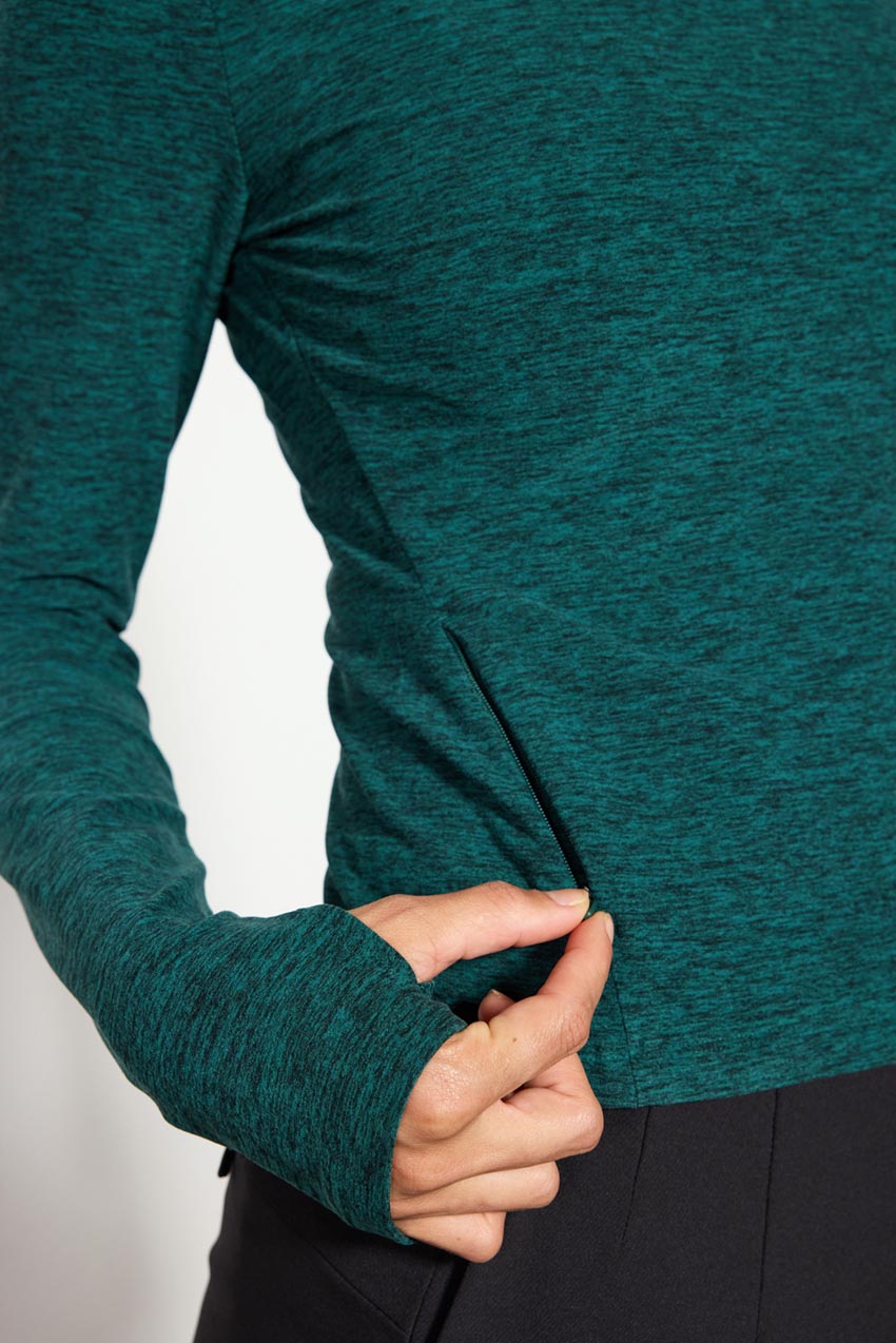 Explore High Mock Neck Long Sleeve Fitted Top