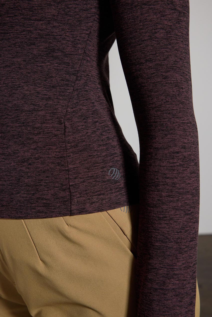 Explore High Mock Neck Long Sleeve Fitted Top