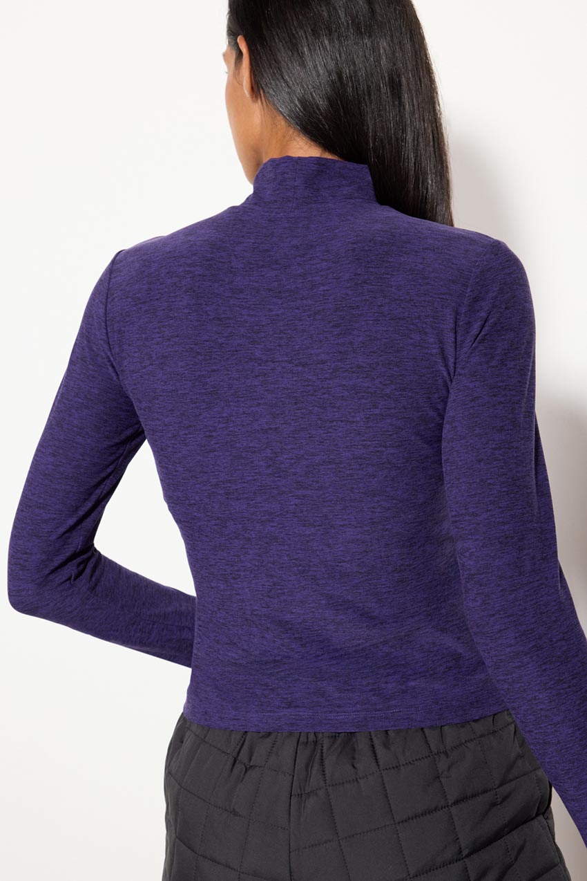 Explore High Mock Neck Long Sleeve Fitted Top