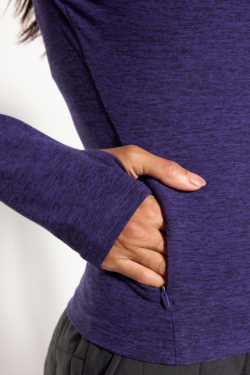 Explore High Mock Neck Long Sleeve Fitted Top