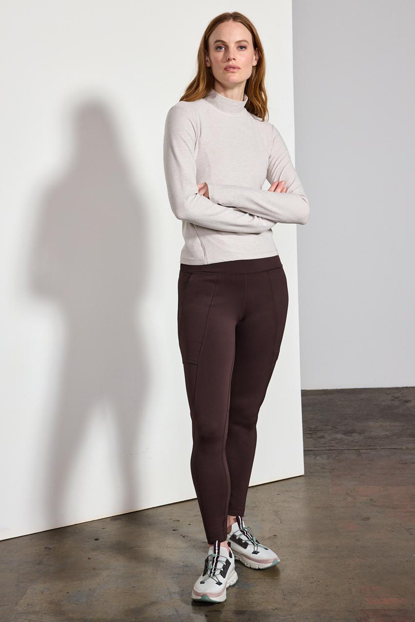 Explore High Mock Neck Long Sleeve Fitted Top