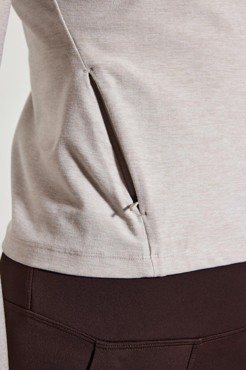 Explore High Mock Neck Long Sleeve Fitted Top