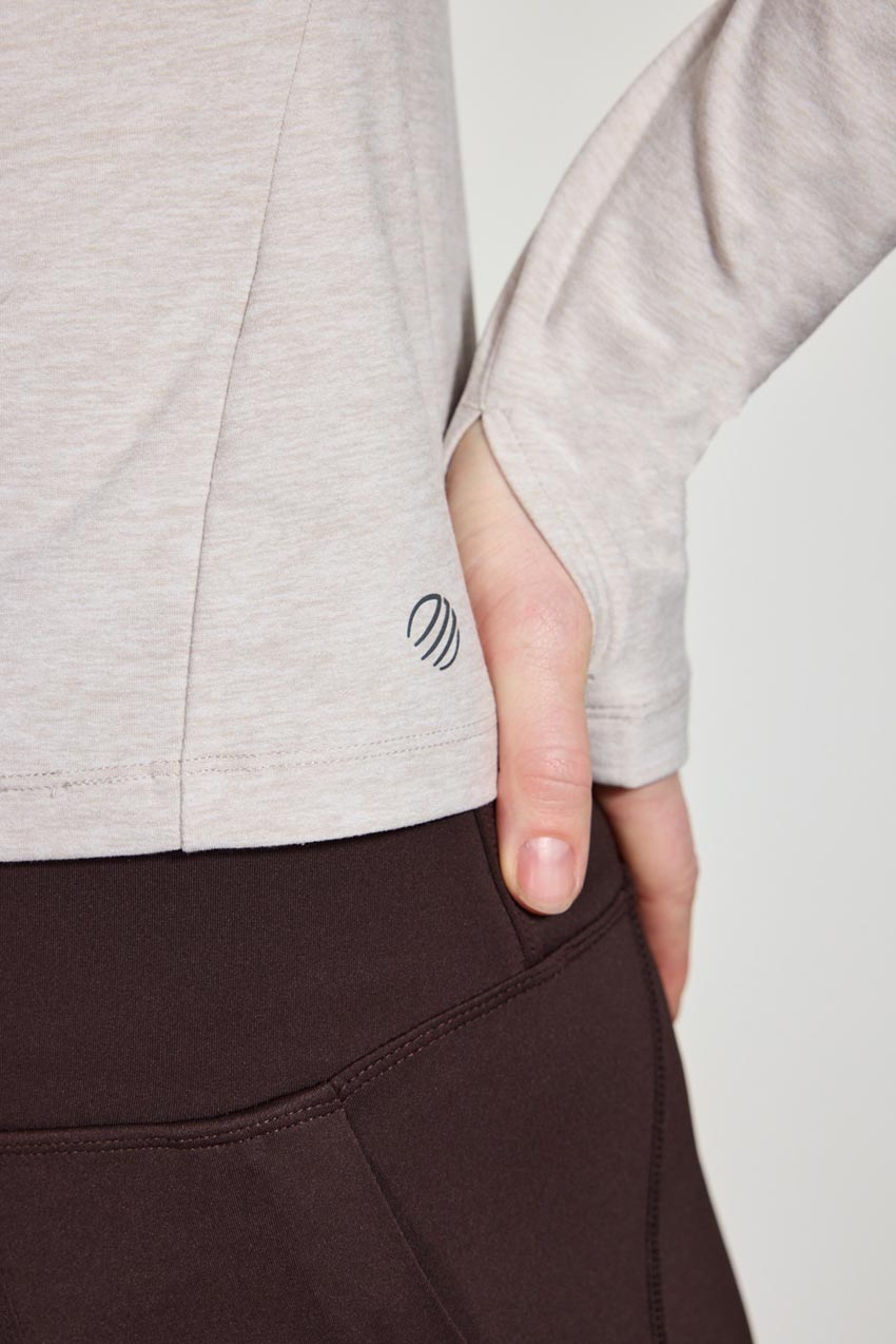 Explore High Mock Neck Long Sleeve Fitted Top