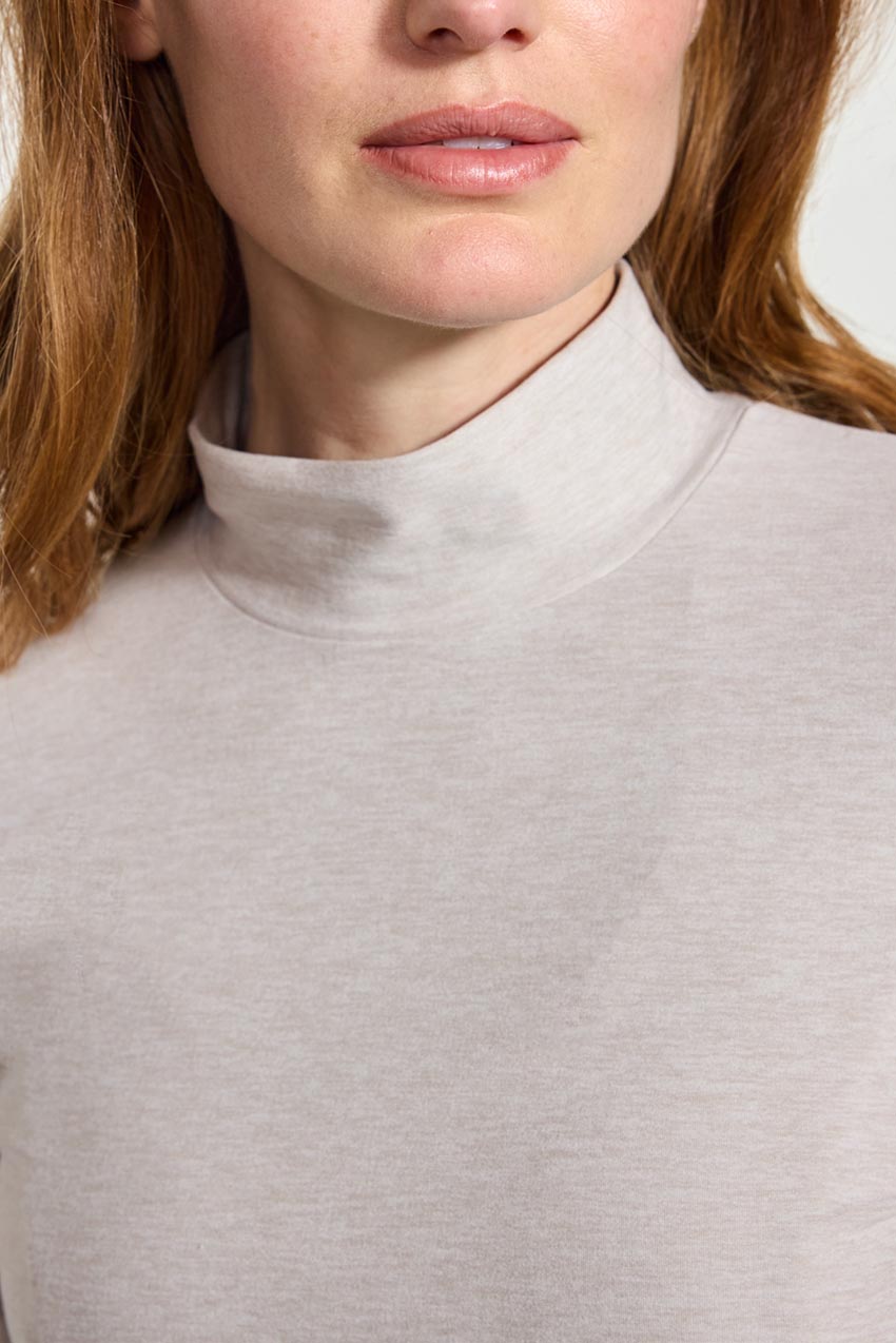 Explore High Mock Neck Long Sleeve Fitted Top