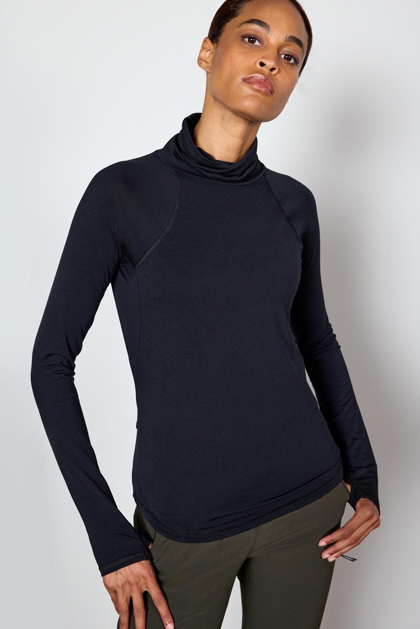 Orbit High Mock Neck Long Sleeve Top