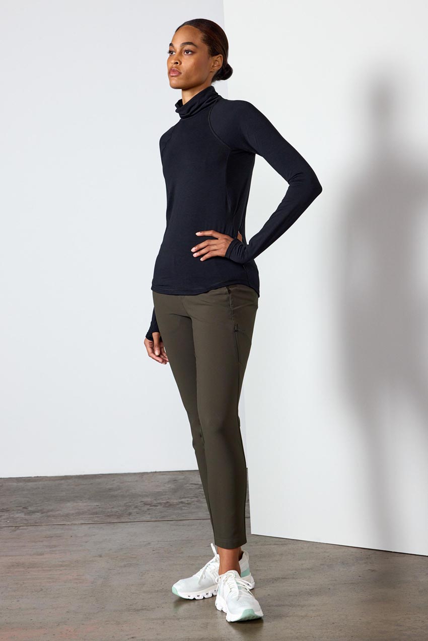 Orbit High Mock Neck Long Sleeve Top